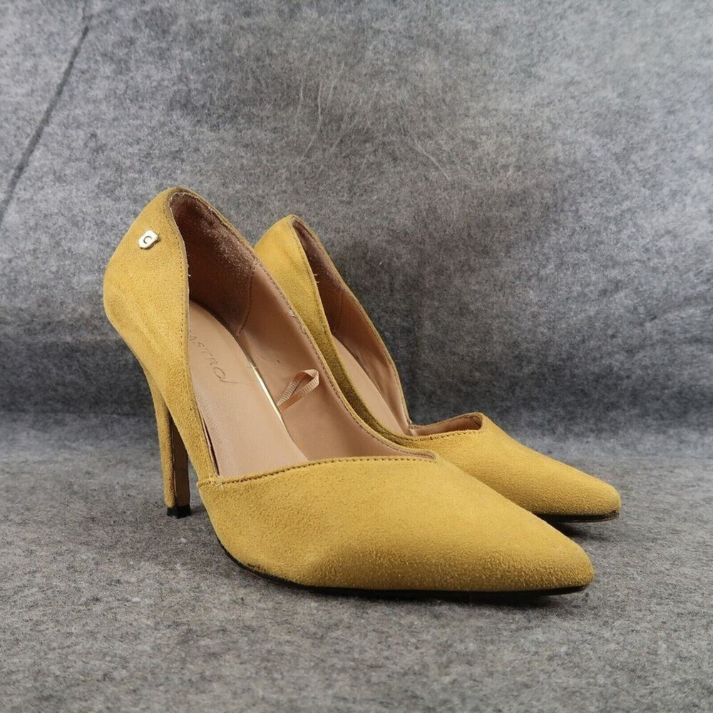 Castro Shoes Womens 36 Pumps Court D'Orsay Pointed Toe Fashion Classic Yellow